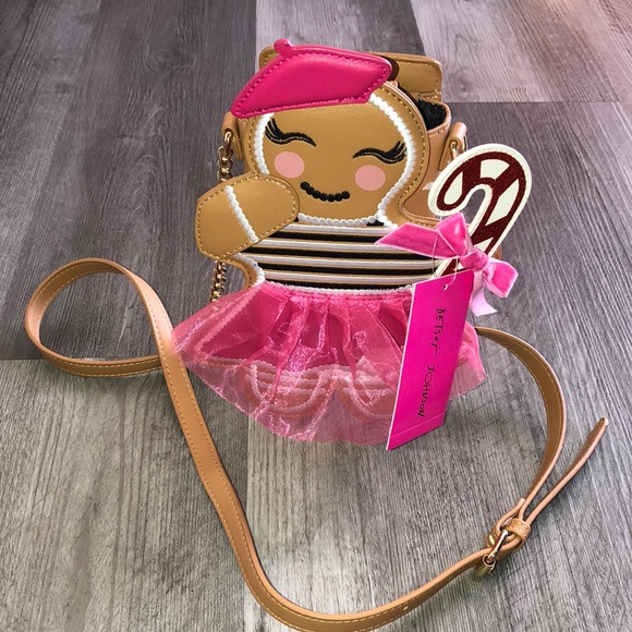 Betsey Johnson Kitsch XOCANCAN French Gingerbread Girl Crossbody Bag OS NWT - Picture 2 of 16